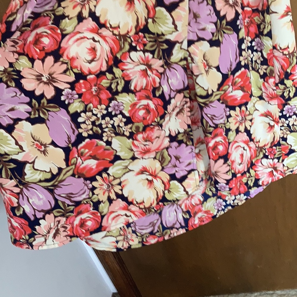 Lily Rose dress floral print puff sleeve tie back boho cottagecore L jr - Picture 9 of 17
